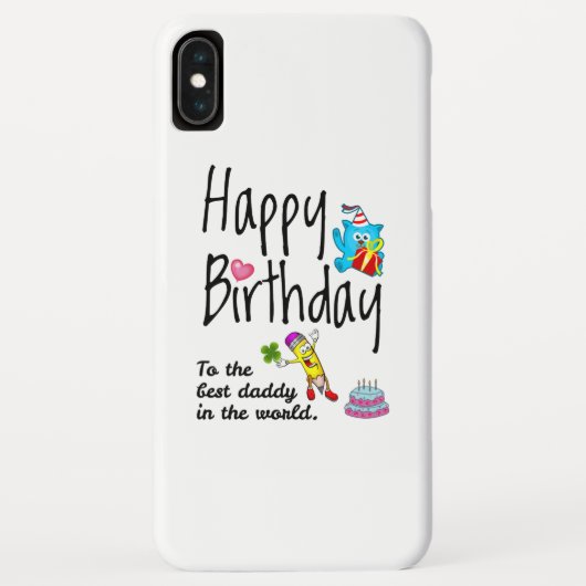 Happy Birthday voor de beste vader ter wereld Case-Mate iPhone Case (Achterkant)