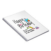 Happy Birthday voor de beste vader ter wereld Notitieboek (Rechterzijde)