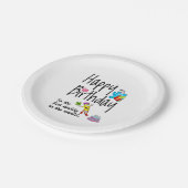 Happy Birthday voor de beste vader ter wereld Papieren Bordje (Gekanteld)