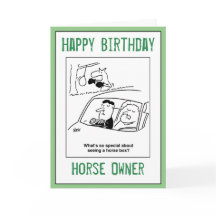 Happy Birthday voor een eigenaar van een paard