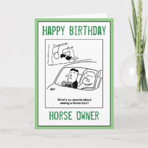 Happy Birthday voor een eigenaar van een paard Kaart