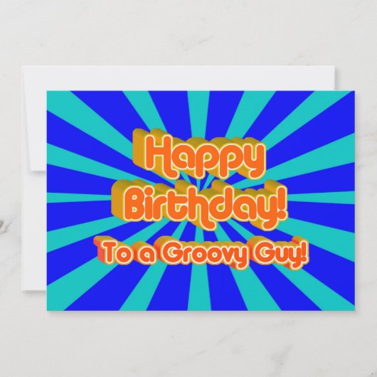 Happy Birthday voor een Groovy Guy Kaart (Voorkant)