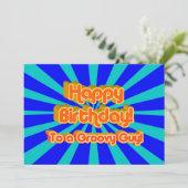 Happy Birthday voor een Groovy Guy Kaart (Staand voorkant)