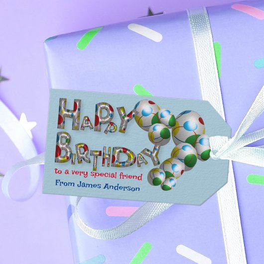 Happy Birthday voor een heel speciale vriend Typog Cadeaulabel