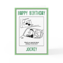 Happy Birthday voor een Jockey