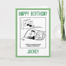 Happy Birthday voor een Jockey Kaart