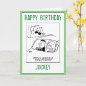 Happy Birthday voor een Jockey Kaart (Gele Bloem)