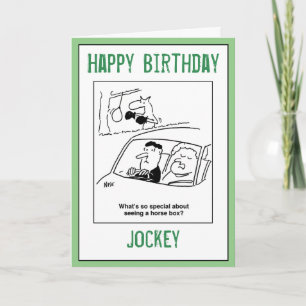 Happy Birthday voor een Jockey Kaart