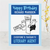 Happy Birthday voor een literaire agent Kaart (Gele Bloem)