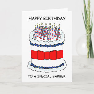 Happy Birthday voor een speciale Barber Kaart