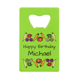 Happy Birthday voor een tuinman, elke leeftijd, jo Creditkaart Flessenopener