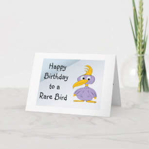 Happy Birthday voor een zeldzame vogel - Cartoon Kaart