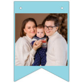 Happy Birthday voor elke leeftijd Foto Blauw Wit Vlaggetjes (Tweede vlag)