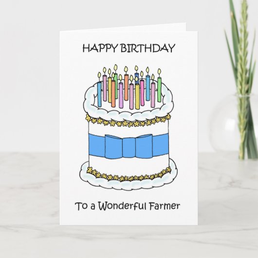 Happy Birthday voor Farmer Kaart (Voorkant)