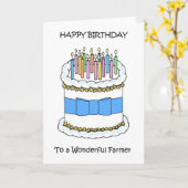 Happy Birthday voor Farmer Kaart (Gele Bloem)