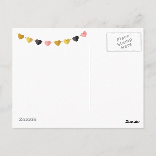 Happy Birthday voor haar Briefkaart (Achterkant)