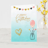 Happy Birthday voor haar Kaart (Gele Bloem)