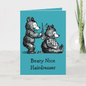 Happy Birthday voor Hairdresser Bedankkaart (Voorkant)