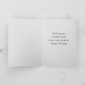 Happy Birthday voor het personaliseren van  roze t Kaart (Binnen)