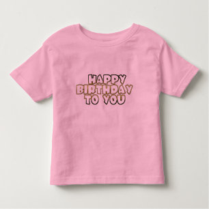Happy Birthday voor je roze gouden tipografie peut Kinder Shirts