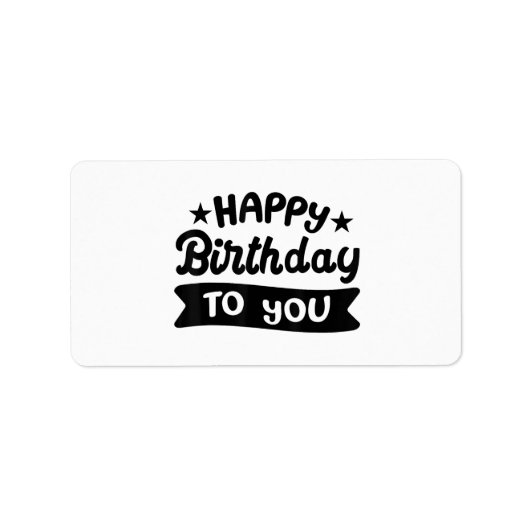 Happy Birthday voor jou Etiket (Voorkant)