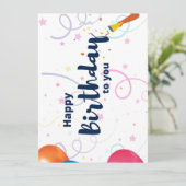 Happy Birthday voor jou Feestdagenkaart (Staand voorkant)