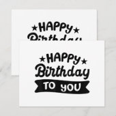 Happy Birthday voor jou Kaart (Voorkant / Achterkant)