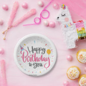 Happy Birthday voor jou Papieren Bordje (Feest)