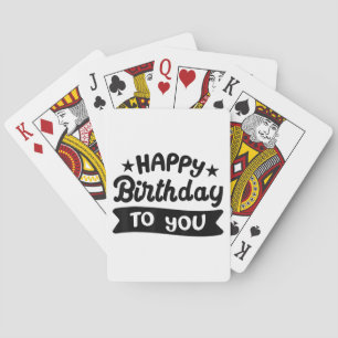 Happy Birthday voor jou Pokerkaarten