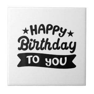 Happy Birthday voor jou Tegeltje