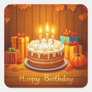 Happy Birthday voor kinderen - Kleurrijke Cadeaus  Vierkante Sticker