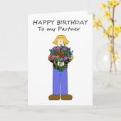 Happy Birthday voor Lesbische partner Kaart (Gele Bloem)