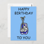 Happy Birthday voor mannelijke loper Blue Trainers Briefkaart (Voorkant / Achterkant)