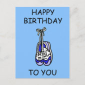 Happy Birthday voor mannelijke loper Blue Trainers Briefkaart (Voorkant)