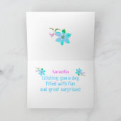 Happy Birthday voor meisjes Kaart (Binnen)