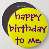 HAPPY BIRTHDAY VOOR MIJ RONDE BUTTON 6,0 CM (Voorkant /achterkant)