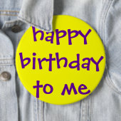 HAPPY BIRTHDAY VOOR MIJ RONDE BUTTON 6,0 CM (In situ)