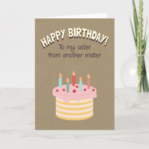 Happy Birthday voor mijn zuster van een andere men Kaart
