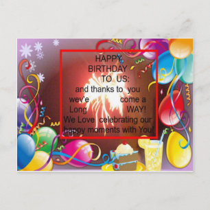 Happy Birthday voor ons Art Print Briefkaart