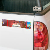 Happy Birthday voor ons Art Print Bumpersticker (Op Truck)