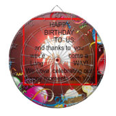 Happy Birthday voor ons Art Print Dartbord (Voorkant)
