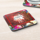 Happy Birthday voor ons Art Print Drankjes Onderzetter (Linkerzijde)