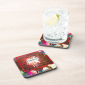 Happy Birthday voor ons Art Print Drankjes Onderzetter (Rechterzijde)