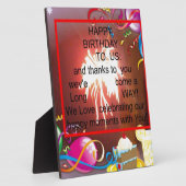 Happy Birthday voor ons Art Print Fotoplaat (Zijkant)