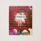 Happy Birthday voor ons Art Print Legpuzzel (Verticaal)