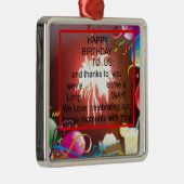 Happy Birthday voor ons Art Print Metalen Ornament (Rechts)