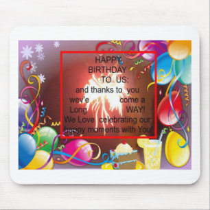 Happy Birthday voor ons Art Print Muismat