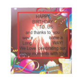 Happy Birthday voor ons Art Print Notitieblok (Voorkant)