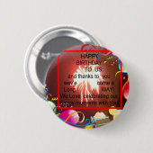Happy Birthday voor ons Art Print Ronde Button 5,7 Cm (Voorkant /achterkant)