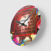 Happy Birthday voor ons Art Print Ronde Klok (Hoek)